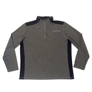 Brooks Brothers Performance Shirt 1/4 Zip Pullover Mens XXL Gray Navy Golf